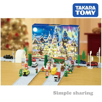 Takara TomyTomica World Tomica Advento kalendoriaus lydinio automobilis Mini scenos žaislas berniukams Žaislai vaikams