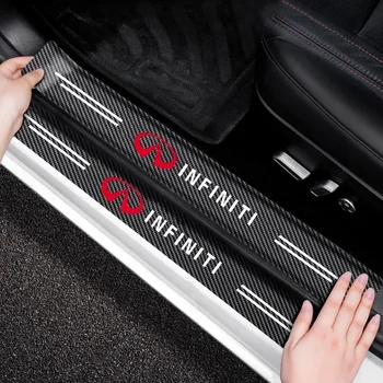 Automobilio durų slenksčio pedalų lipdukai Automatinis anglies pluošto apsauginis dangtelis Infiniti Q50 Q60 IPL QX60 QX70 QX50 QX30 Q30 QX80 Q70 Nuotrauka 1