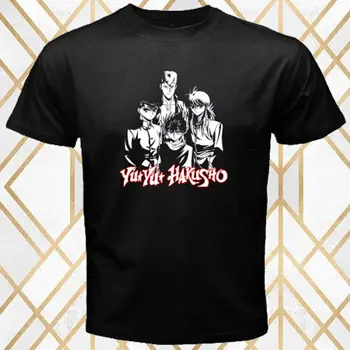 YU YU HAKUSHO Anime animacinio filmo logotipas Vyriški juodi marškinėliai Dydis S - 3XL