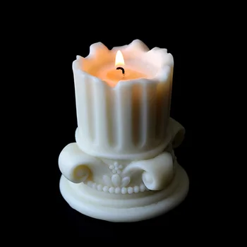 Retro Europos žvakių formų tinkas Romos kolonų formos Namų baldai Aromaterapinė žvakė 