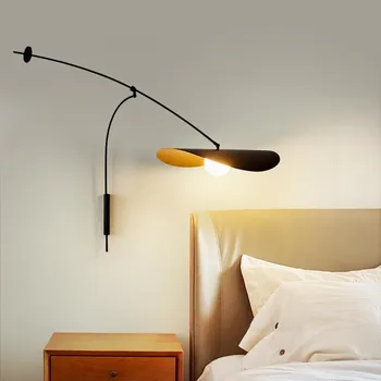 Šiaurės šalių kūrybiniai reguliuojami sieniniai šviestuvai Modernus LED ilgų rankų žibintas viešbučio miegamojo svetainės dekoro pakabukas