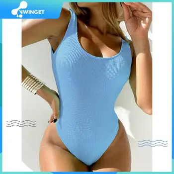 1PCS Seksualūs kieti maudymosi kostiumėliai Moteriškas vientisas maudymosi kostiumėlis Uždarytas Push Up Moterų maudymosi kostiumai Smėlinukų paplūdimio baseinas Bather 2022