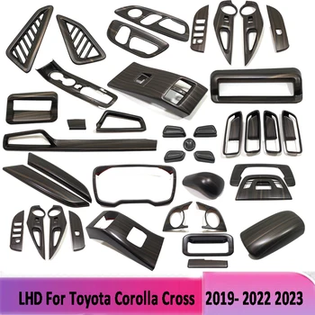 LHD interjero aksesuarai Toyota Corolla Cross 2019-2022 2023 m. persikų medinių langų perjungimo mygtuko dangtelio vandens puodelio laikiklio apdaila