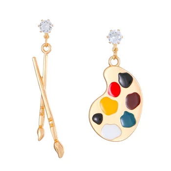 Netaisyklingos spalvos perlų auskarai Prancūziški lengvi prabangūs auskarai Moteriškas kūrybinis dizainas Spalvų kontrastas auskarai motinai