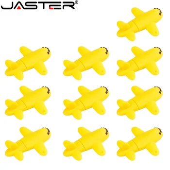 JASTER 10 VNT LOT lėktuvas USB atmintinė 128GB animacinių rašiklių įrenginys 64GB Traukinys USB atmintinė 32GB Dovanos vaikams U diskas 16GB 8GB