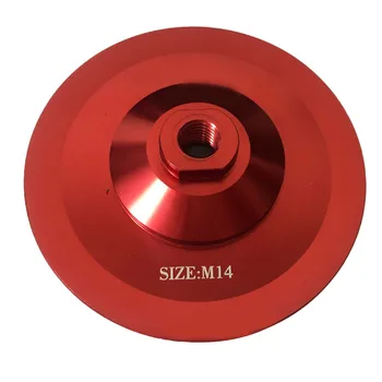 5'' Aliuminio atlošo trinkelės kablio kilpa Šlifavimo diskai M14 srieginės poliravimo pagalvėlės automobilių baldams Poliravimas Raudona