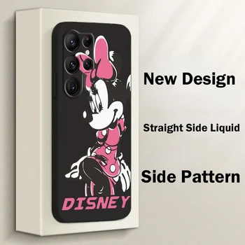 Disney Minnie Daisy Cute Samsung S23 S22 S21 Ultra S20 FE S10 S9 Plus Lite 5G Liquid Rope telefono dėklo dangtelis Nuotrauka 1