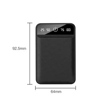 Mini maitinimo bloko baterija 50000mAh Nešiojamas greito įkrovimo skaitmeninis ekranas Dvigubas USB įkroviklis iPhone, Xiaomi, Huawei Nuotrauka 4