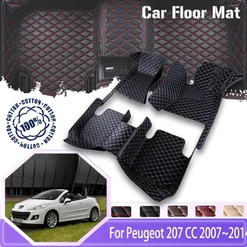 Prabangių automobilių kilimėlių grindys Peugeot 207 CC 2007~2014 Kabrioletas purvui atsparus padas kilimas Automobilių grindys Matinės automobilių aksesuarai Interjeras