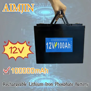 12V 100Ah įkraunamas LiFePO4 akumuliatorius su didele talpa ir galia, tinkamas nešiojamam atsarginiam maitinimo šaltiniui lauke