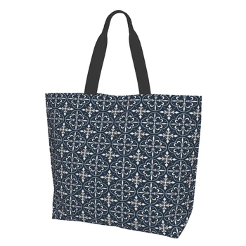 Ncie dizaino turinio krepšiai moterims Daugkartiniai bakalėjos krepšiai Dideli dekoratyvinio rašto pirkinių krepšiai