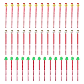 K1AA 40vnt kalėdinis pieštukas su trintukais Kalėdinės tematikos kanceliarinių pieštukų rinkinys