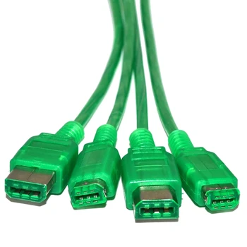 4.9ft 2 grotuvo jungties kabelio žaidimų prijungimo laidas maitinimo laidas Gameboy spalvai GBC GBP krištolo žalia