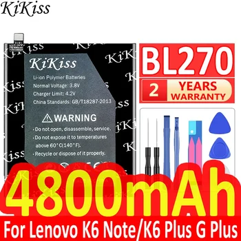 KiKiss for Lenovo BL270 BL273 Baterija Lenovo K6 Pastaba K6Pastaba (dvigubas DIM) K53A48 Vibe K6 Plus K6Plus G Plus GPlus G5 Plus