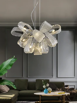 Populiarus modernus žuvų skalės raštas elegantiškas elegantiškas LED šviestuvas viešbučio vestibiulio vilos svetainės miegamajame