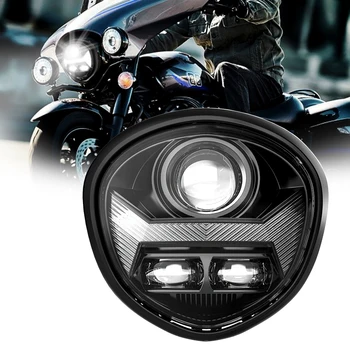 Motociklų apšvietimo sistemos led variklio galvutės varomojo žibinto projektoriaus mazgas Yamaha Motors 2010-2017 V Star 1300 Nuotrauka 2