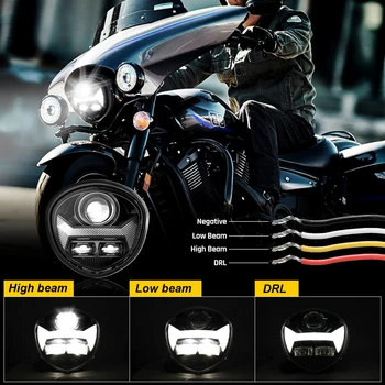 Motociklų apšvietimo sistemos led variklio galvutės varomojo žibinto projektoriaus mazgas Yamaha Motors 2010-2017 V Star 1300 Nuotrauka 5