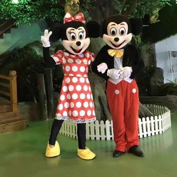 Mickey Minnie Mouse Cosplay Talismanas Žaislinis kostiumas Suaugusiųjų anime animacinių filmų reklamos vakarėlis Didelis pliušinis reklamos renginys Vakarėlis suaugusiems Nuotrauka 0