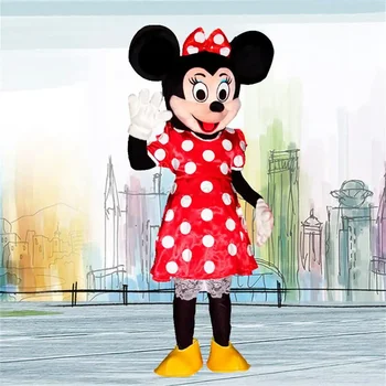 Mickey Minnie Mouse Cosplay Talismanas Žaislinis kostiumas Suaugusiųjų anime animacinių filmų reklamos vakarėlis Didelis pliušinis reklamos renginys Vakarėlis suaugusiems Nuotrauka 2