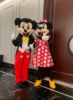 Mickey Minnie Mouse Cosplay Talismanas Žaislinis kostiumas Suaugusiųjų anime animacinių filmų reklamos vakarėlis Didelis pliušinis reklamos renginys Vakarėlis suaugusiems Nuotrauka 4