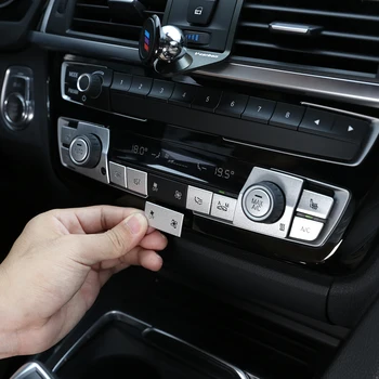 Automobilio centrinis valdymas Oro kondicionavimo spartusis klavišas Skaitmeninio mygtuko dangtelio apdailos lipdukas BMW 3 serijos F30 F31 F34 2013-2019 priedas