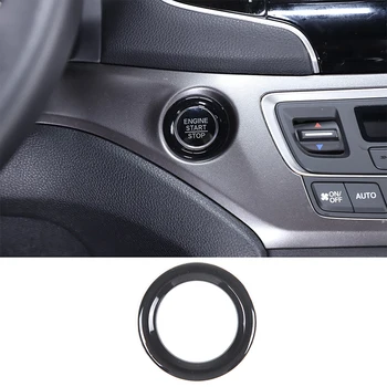 Honda Pilot 2015-2022 juodas ABS automobilis vieno mygtuko užvedimo mygtuko rėmo apdailos žiedo lipdukas interjero modifikavimo priedai