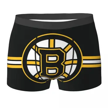 Boksininko apatinės kelnaitės Ugniagesys Bostonas Fire Bruins stiliaus kelnaitės Vyriški minkšti apatiniai šortai Homme Man Boyfriend Dovanos